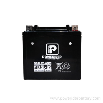 12v 4ah YTX5L-BS mf lead-acid motorcycle starter battery